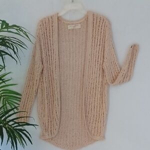 Tom Tailor Denim Beige Open Front Boho Cardigan